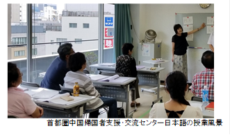 首都圏中国帰国者支援・交流センター日本語の授業風景
首都圏センター日本語の授業風景